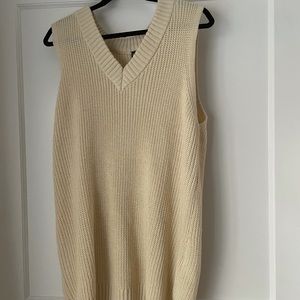 H&M tan, sweater vest dress, size small
